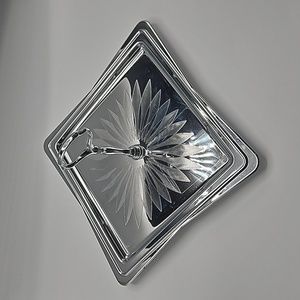 Vintage Hellerware Mid Century Modern metal tray with handle